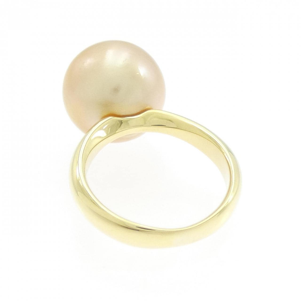 K18YG 白蝶パール リング 13.1mm