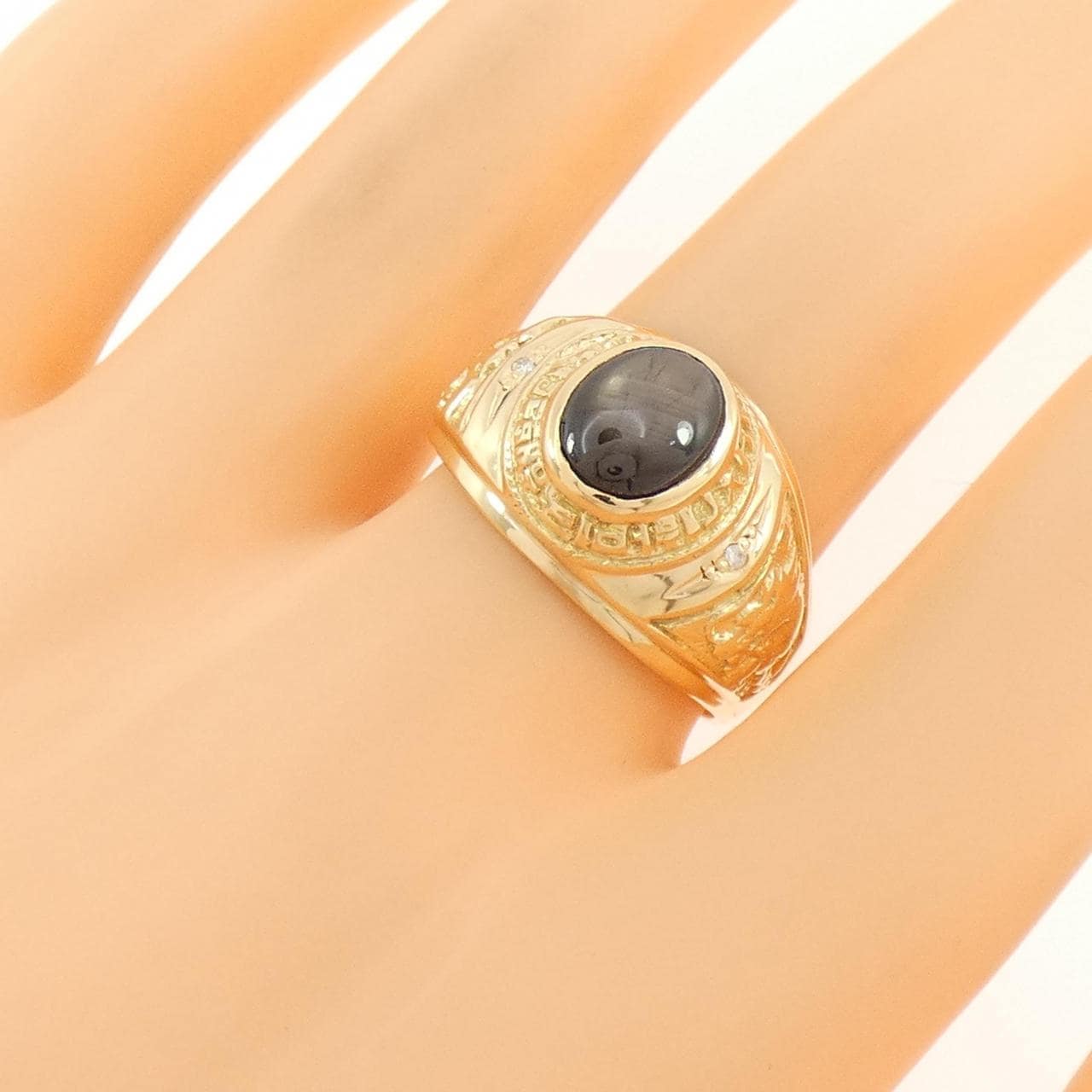 K18YG スターサファイヤ リング 2.00CT