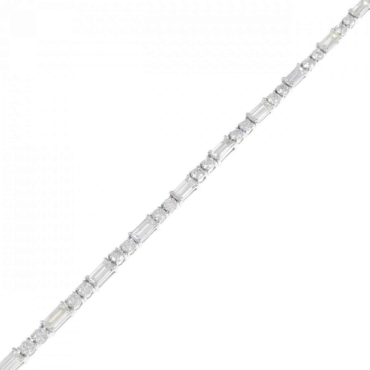 [新品] PT900/PT850鑽石手鍊 3.85 克拉
