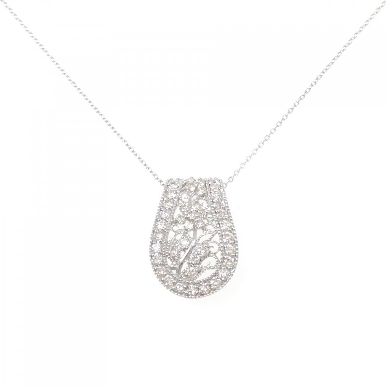 K18WG ダイヤモンド ネックレス 1.00CT