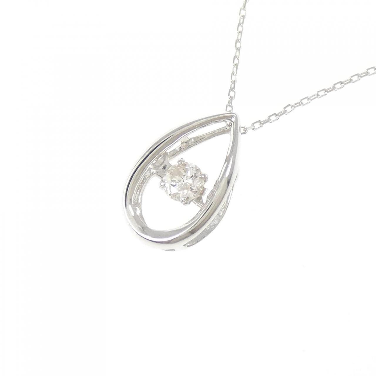 K18WG ダイヤモンド ネックレス 0.10CT