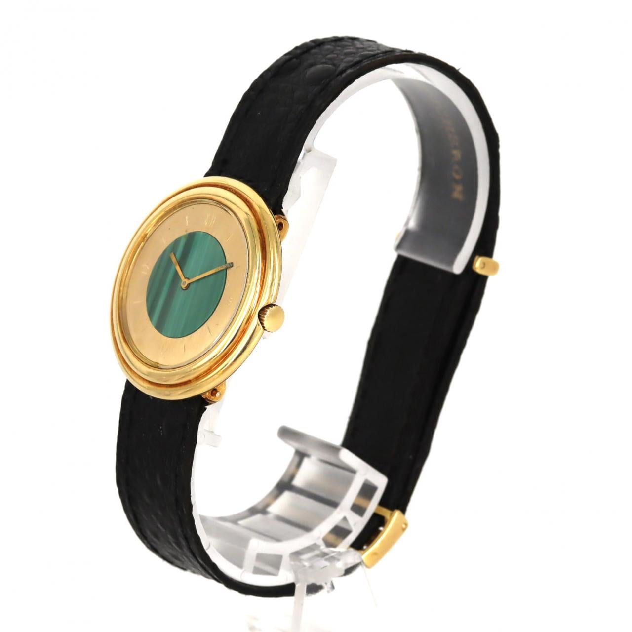 ブシュロン ラウンドケース マラカイト YG YG 手巻