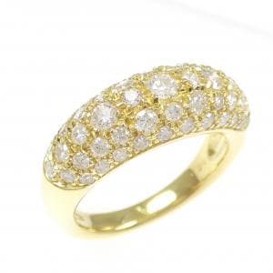 K18YG パヴェ ダイヤモンド リング 1.00CT