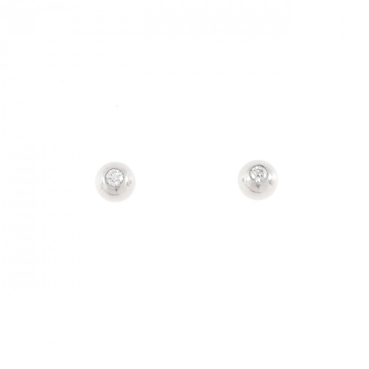 K18WG ダイヤモンド ピアス 0.04CT