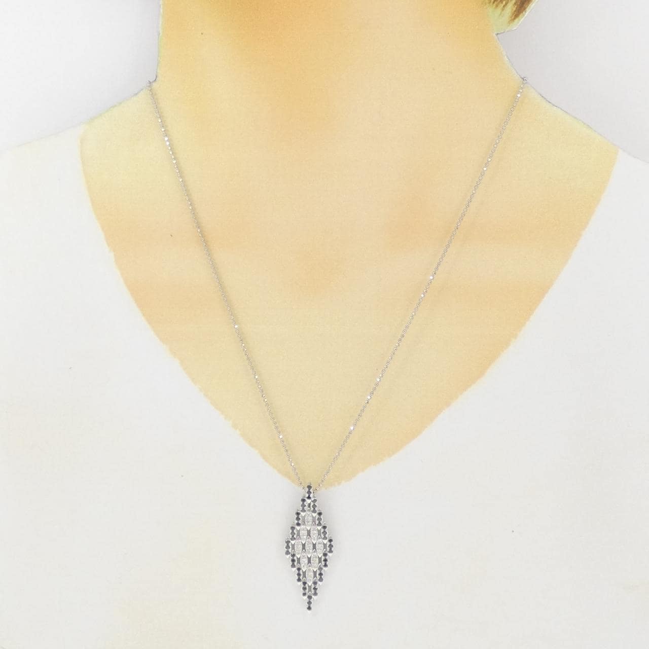 K18WG ダイヤモンド ネックレス 1.05CT