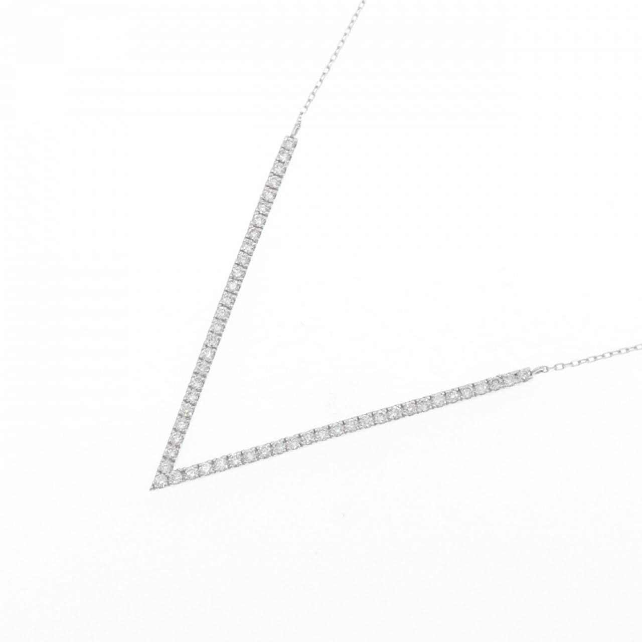 K18WG ダイヤモンド ネックレス 0.57CT