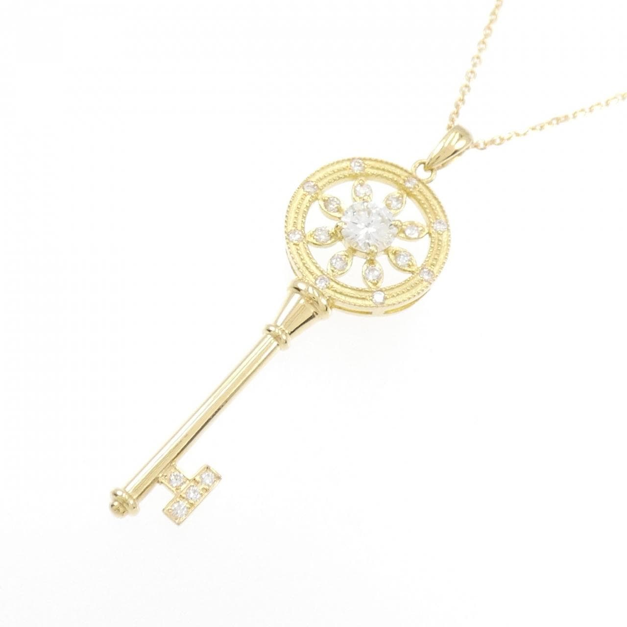 【新品】K18YG ダイヤモンド ネックレス 0.319CT G SI2 Good