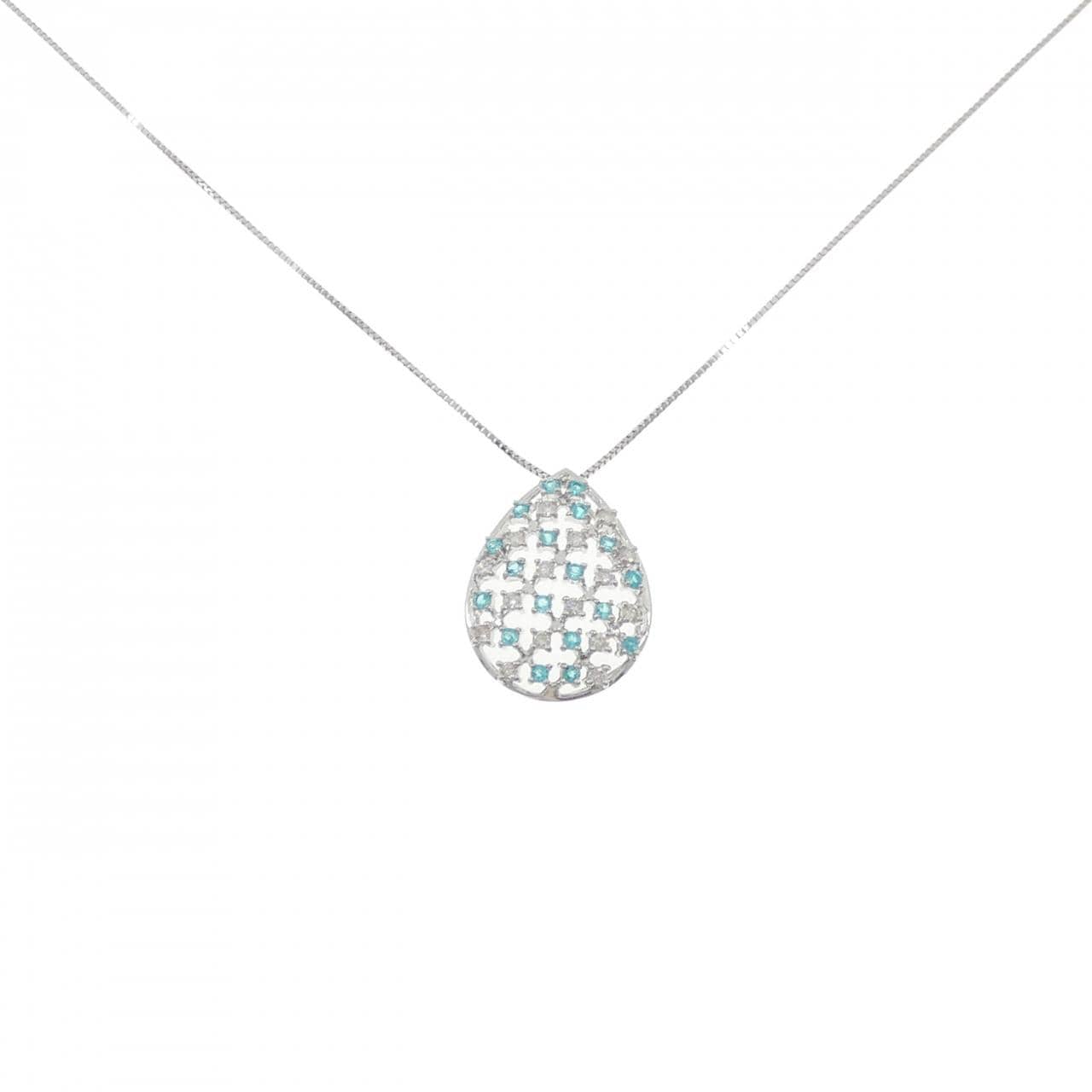 K18WG パライバトルマリン ネックレス 0.43CT