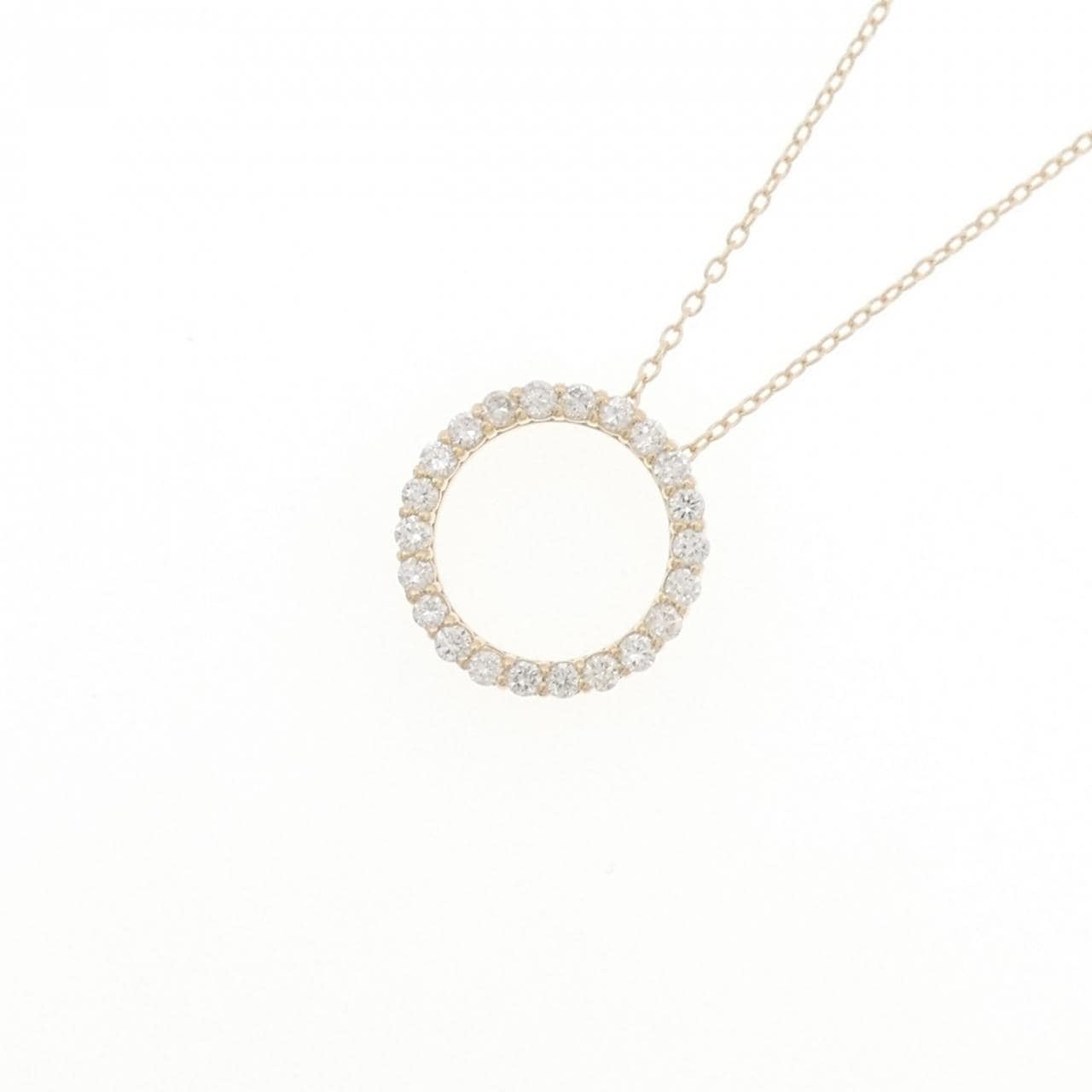 【リメイク】K10YG ダイヤモンド ネックレス 0.30CT