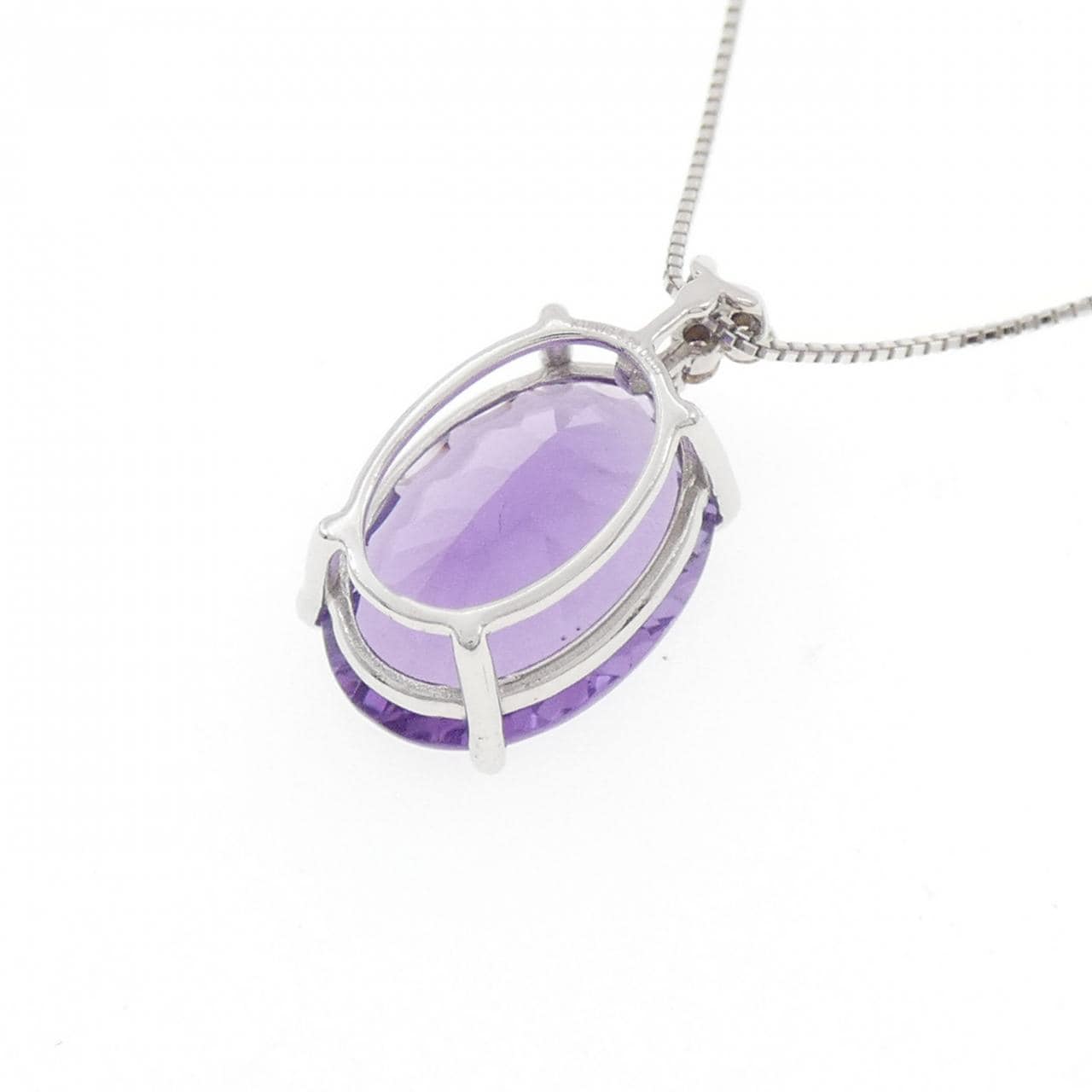 K18WG アメジスト ネックレス 5.28CT