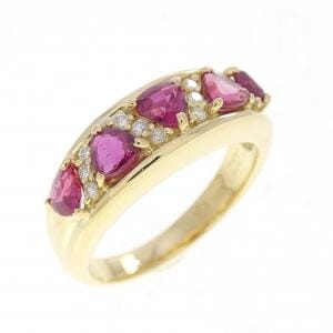K18YG ルビー リング 1.02CT