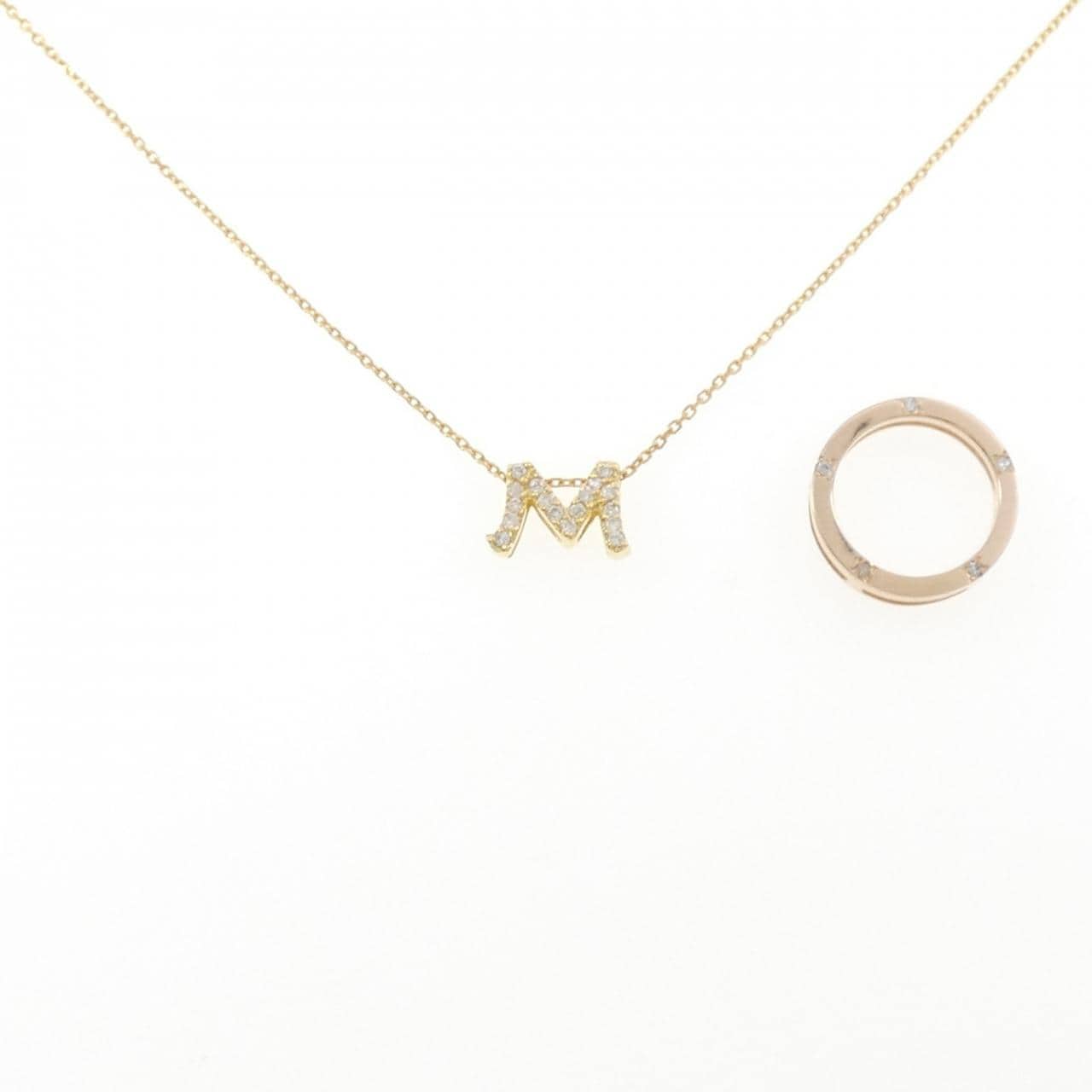 K18YG/K18PG ダイヤモンド ネックレス 0.11CT