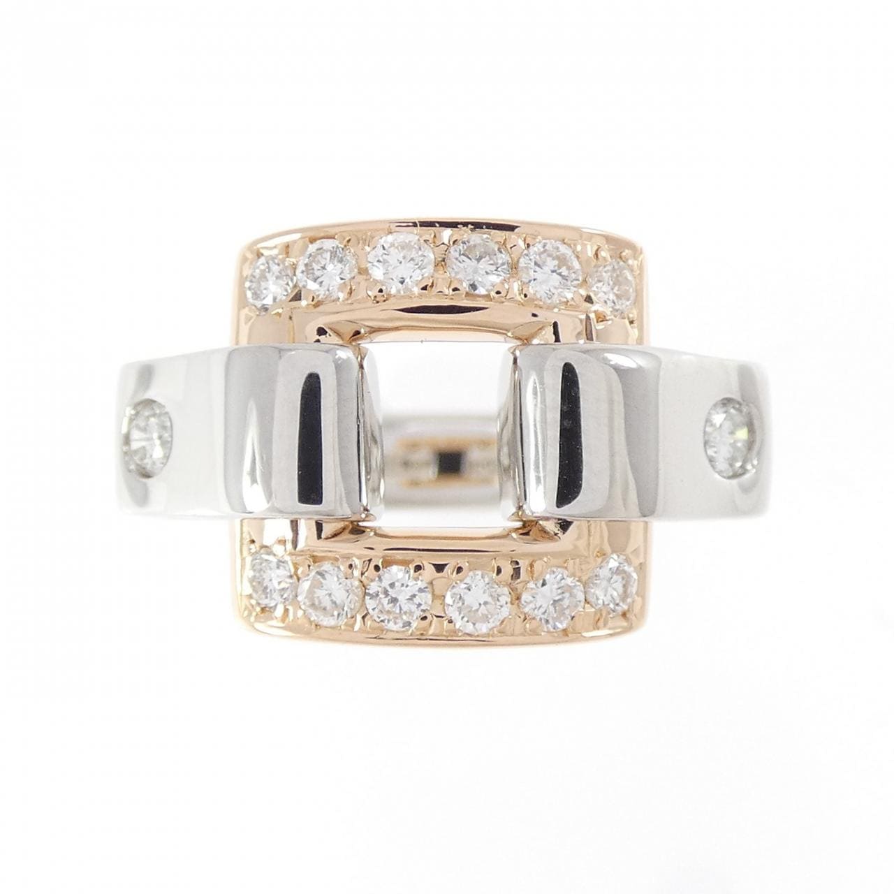 PT900/K18YG ダイヤモンド リング 0.35CT