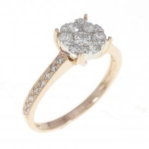 K18PG/PT ダイヤモンド リング 0.123CT