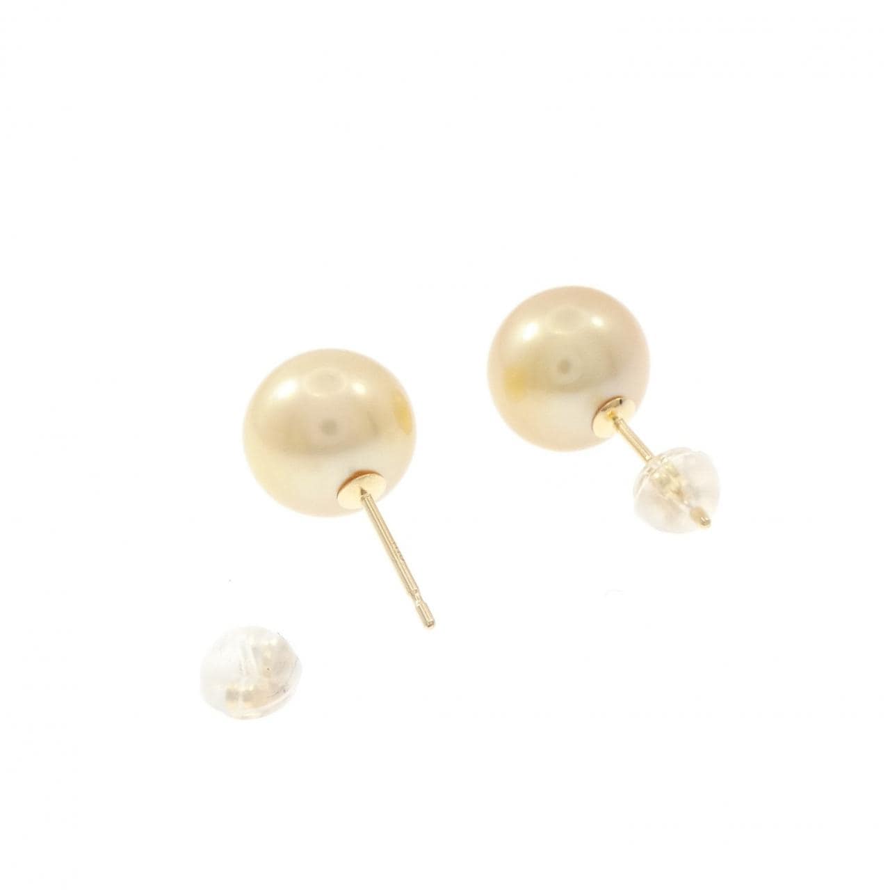 K18YG 白蝶パール ピアス 10.5mm