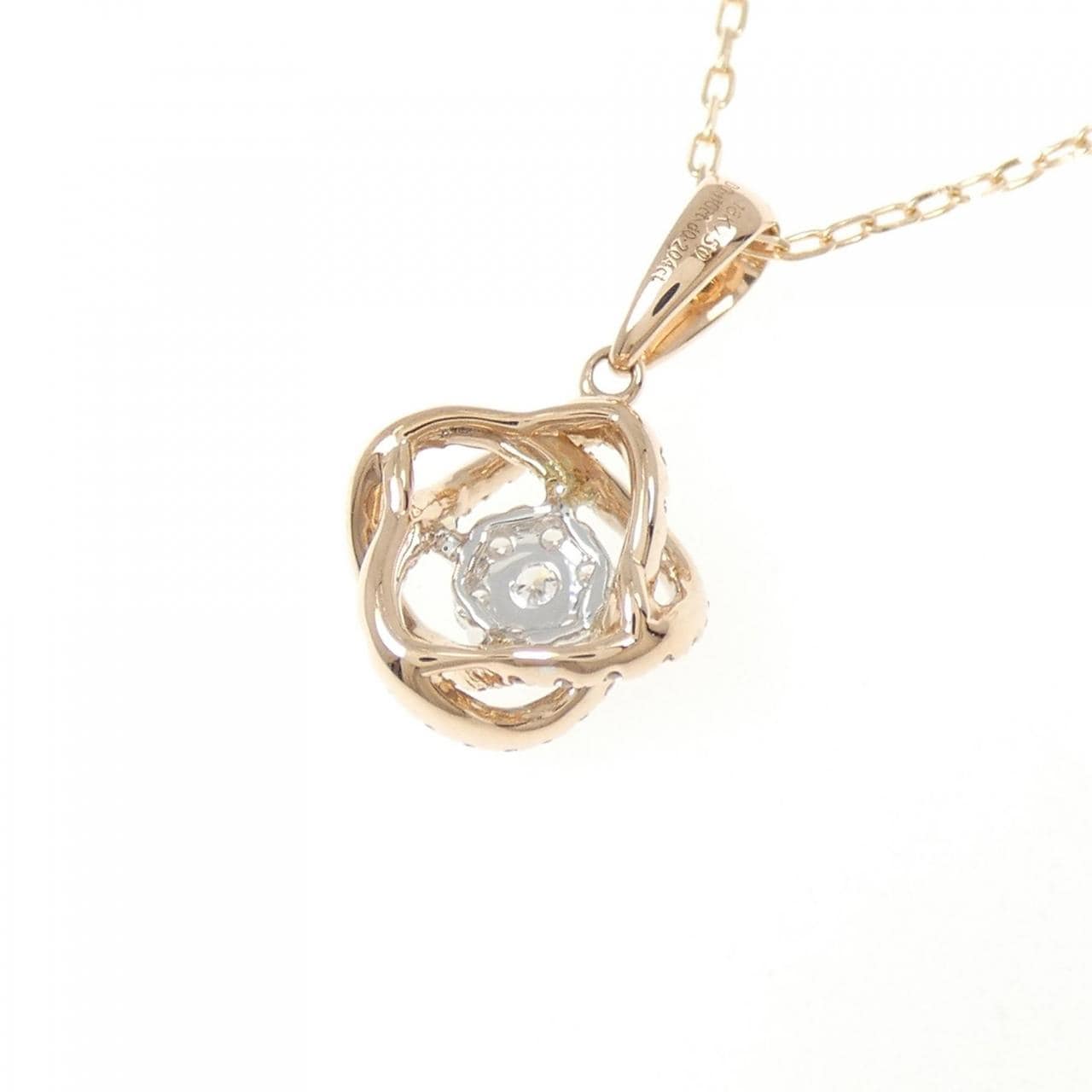 750PG/750WG/K18PG ダイヤモンド ネックレス 0.110CT