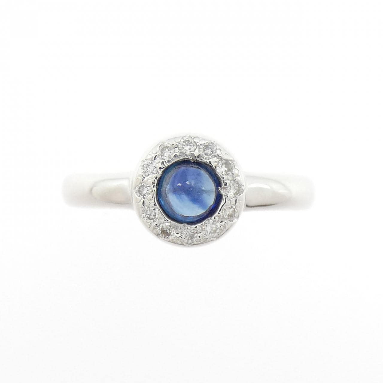 K18WG サファイヤ リング 0.36CT