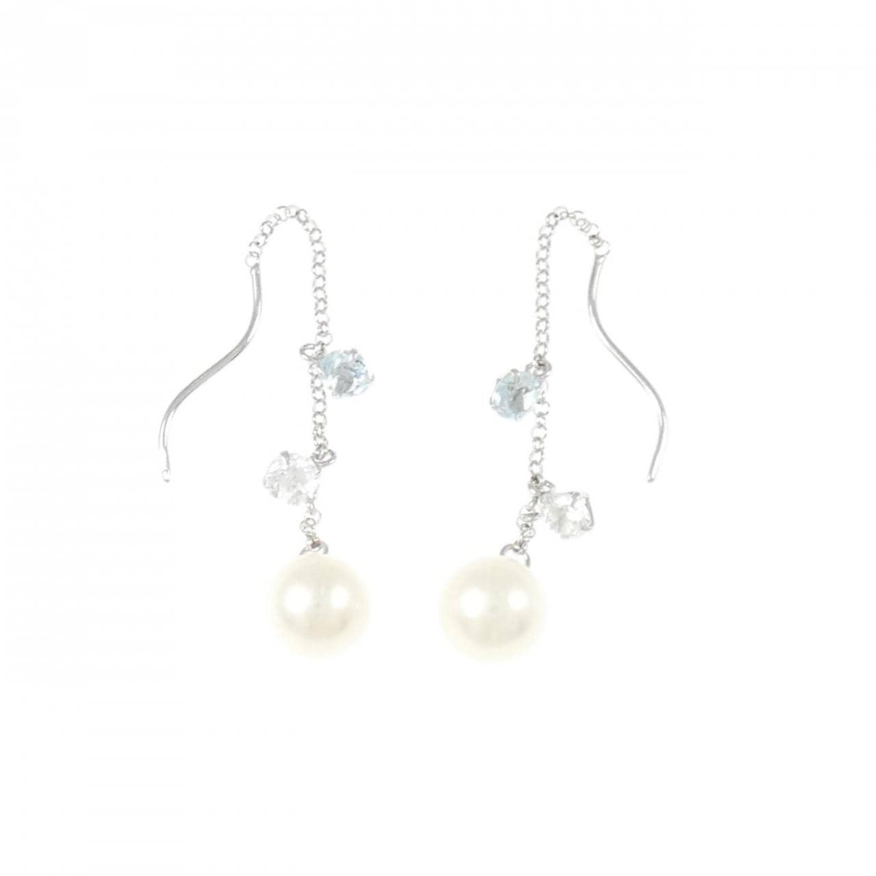 K14WG 淡水パール ピアス 5.7mm