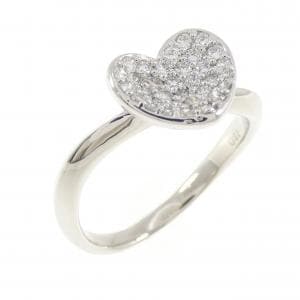 PT900 パヴェ ハート ダイヤモンド リング 0.27CT