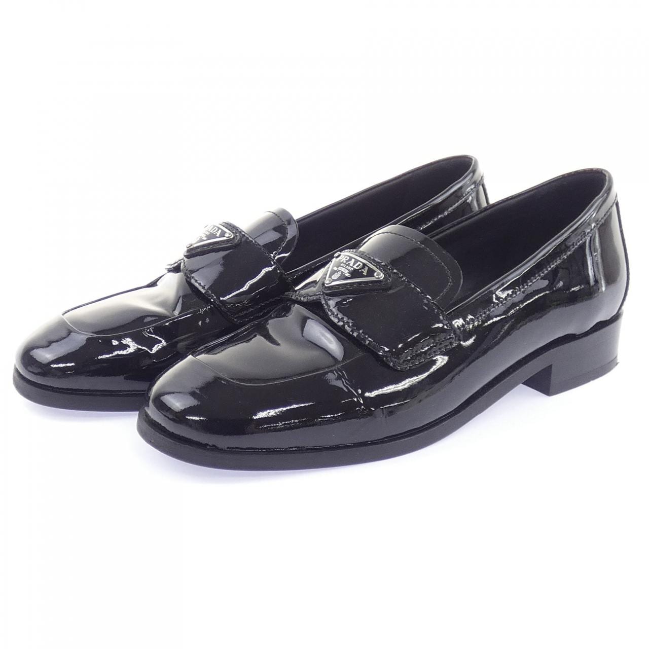 プラダ PRADA パテントレザーローファー 1D168N トライアングルロゴ シューズ
