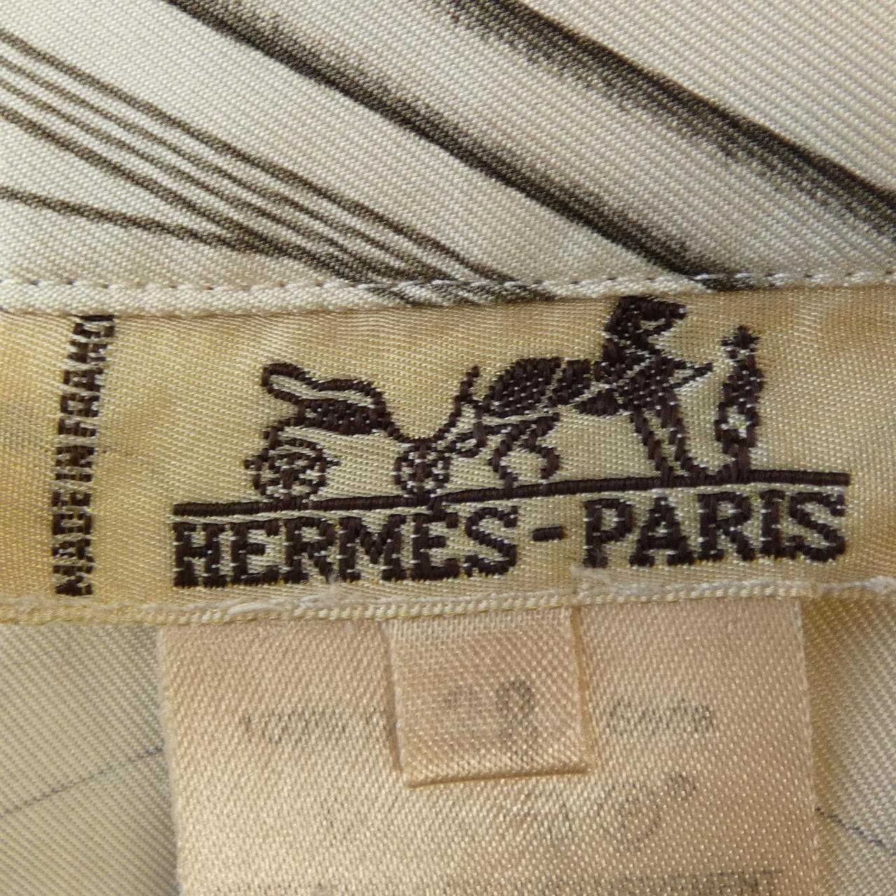 【ヴィンテージ】エルメス HERMES LA MUSIQUE DES SPHERES ツイルレーヌ. シャツ