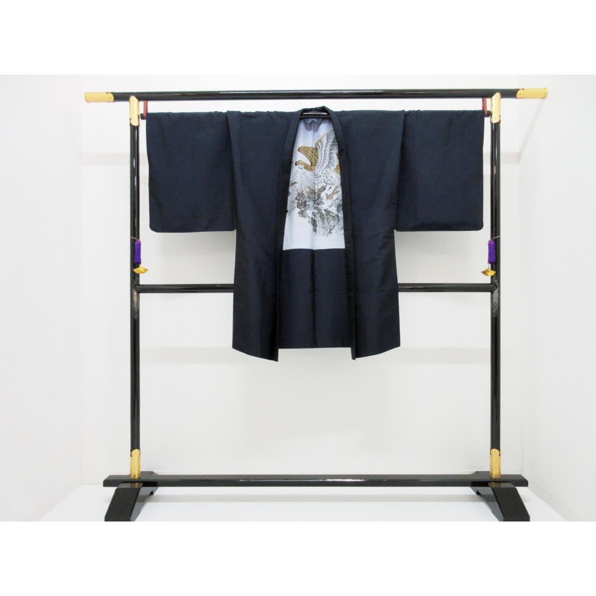 男物　紬織　きもの・羽織　２点セット