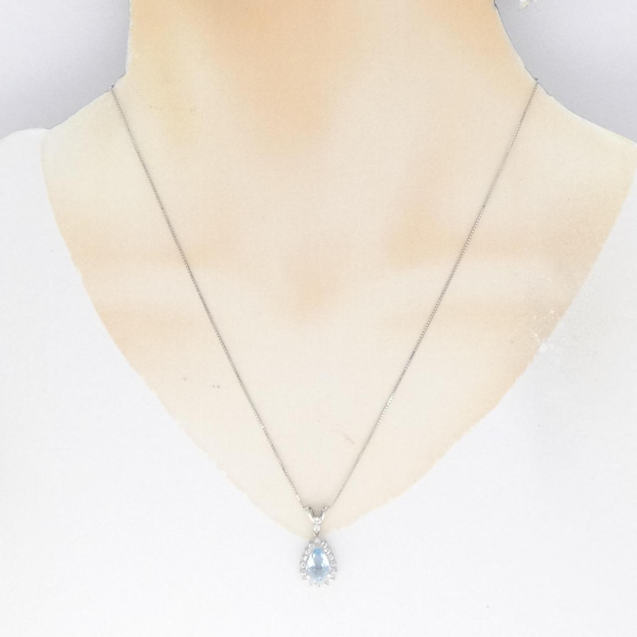 PT Aquamarine Necklace 1.10CT