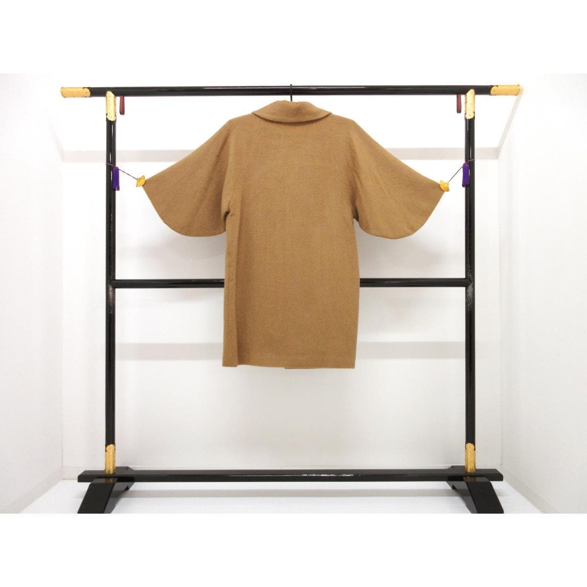 【新品】お洒落コート アルパカ混 シャルム加工 ヘチマ衿