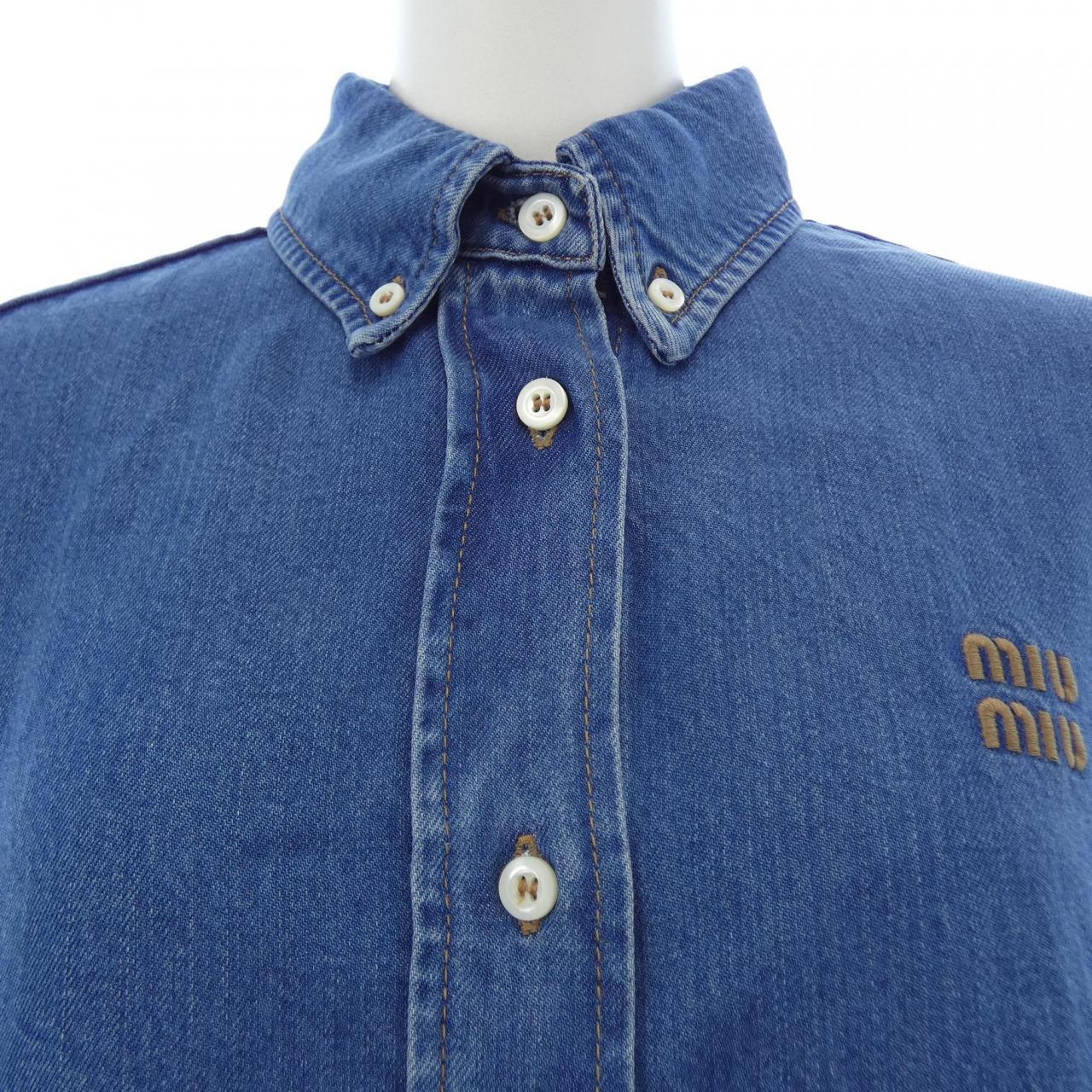 ミュウミュウ MIU MIU MIU MIU ロゴ GWC104 S232 143V シャツ