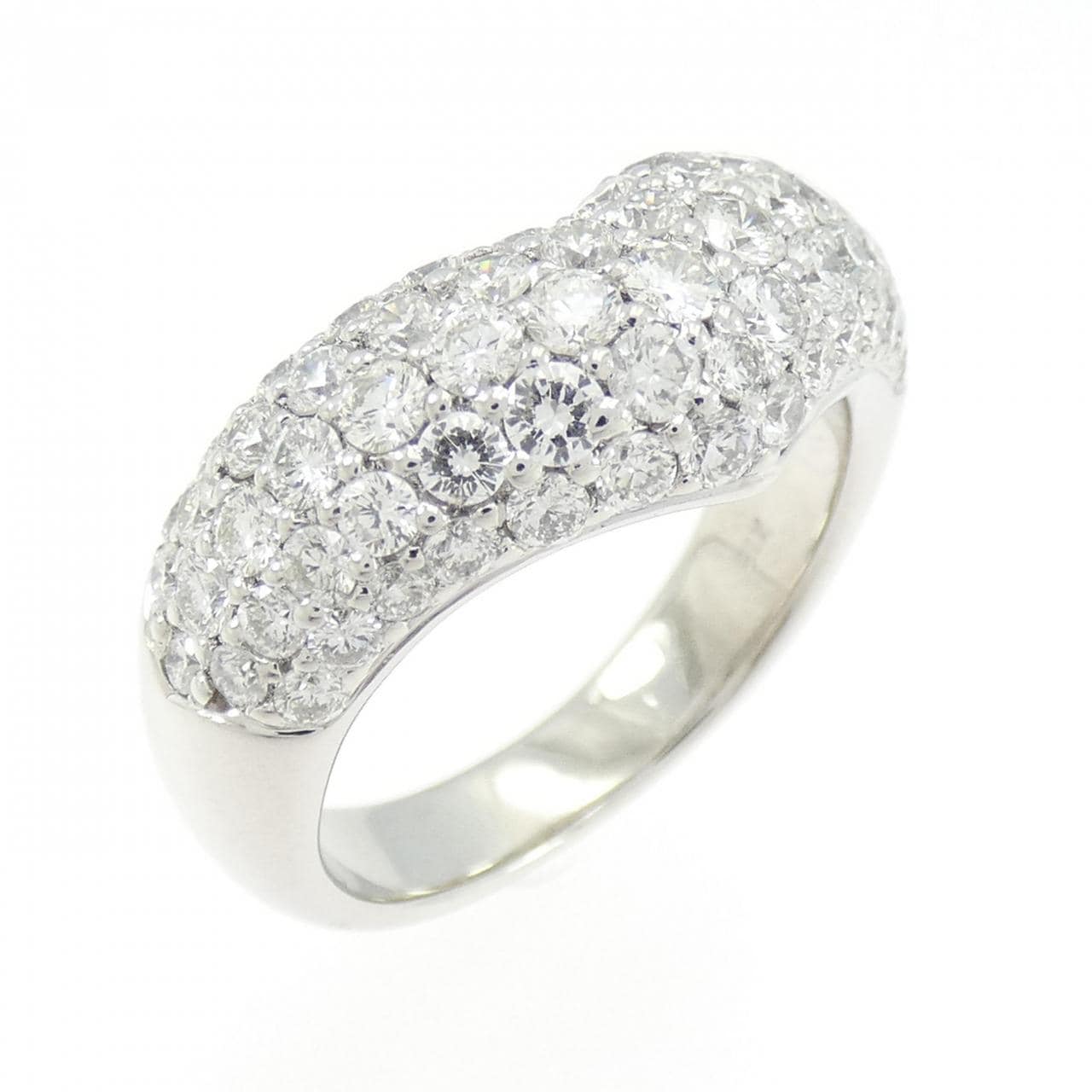 K18WG パヴェ ダイヤモンド リング 2.03CT