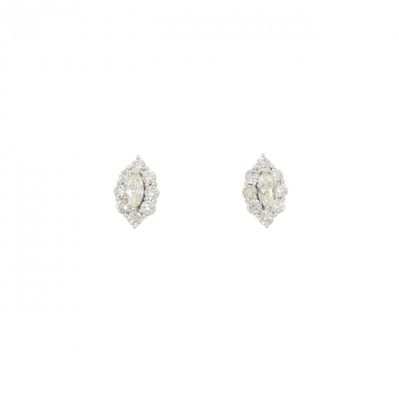 K18WG ダイヤモンド ピアス 0.48CT