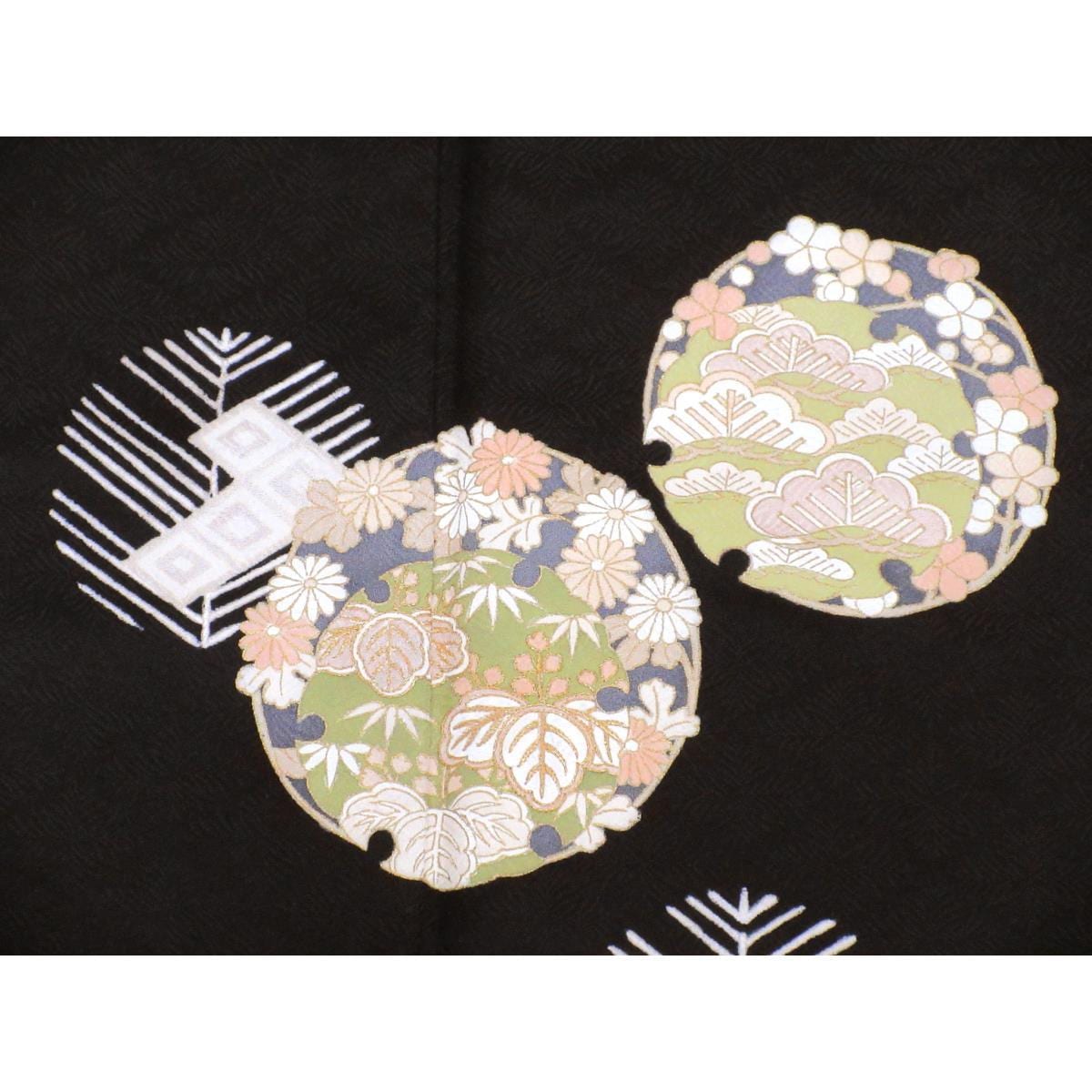 訪問着　友禅金彩加工　刺繍入り