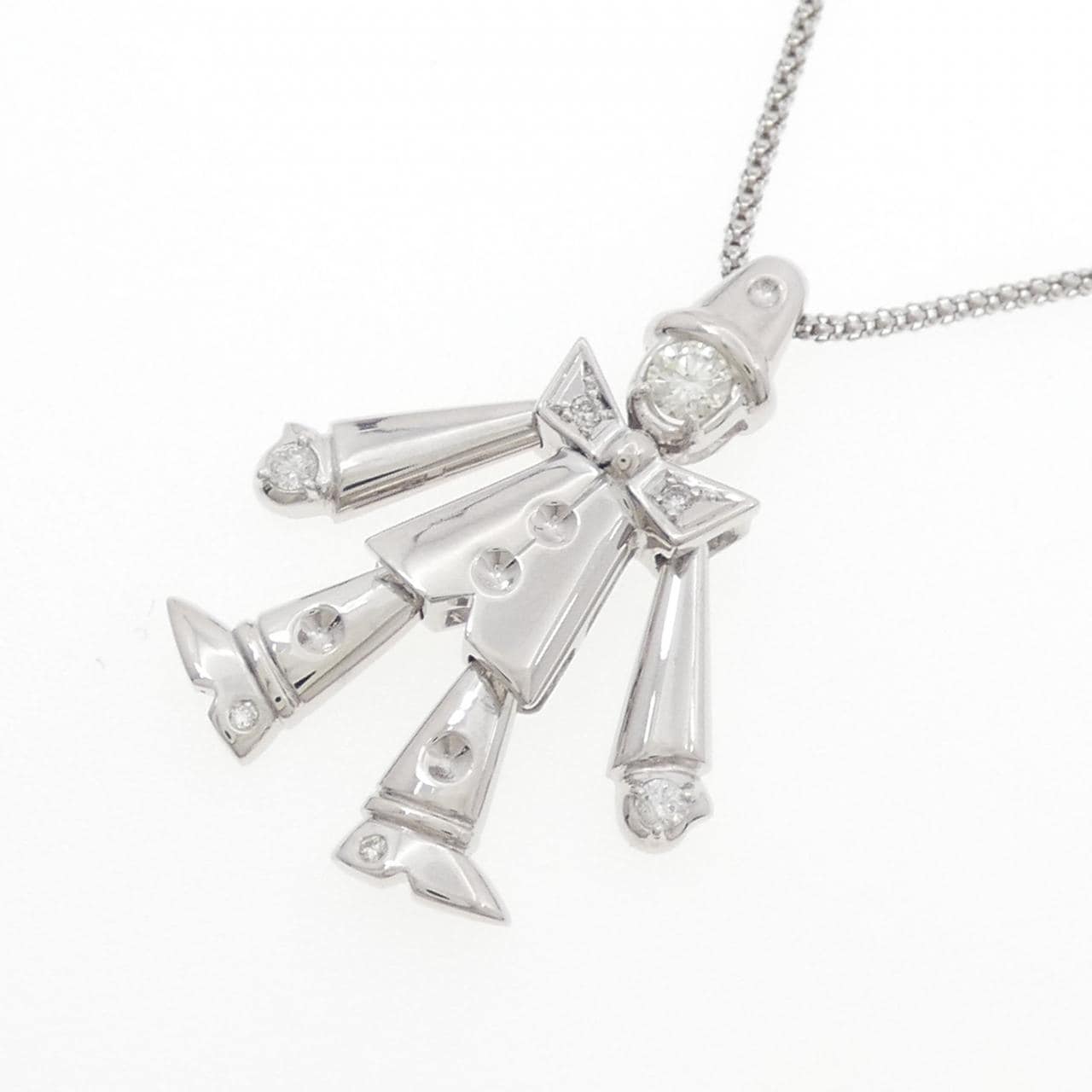 K18WG ダイヤモンド ネックレス 0.30CT