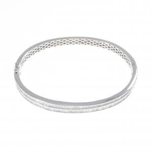 K18WG ダイヤモンド バングル 2.50CT