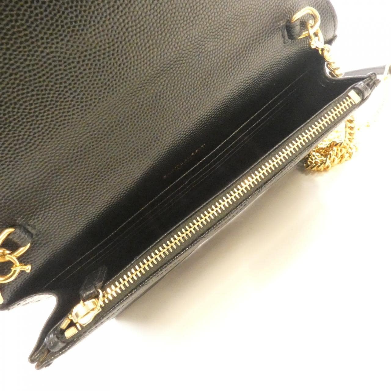 サンローラン 393953 BOW01 チェーンウォレット