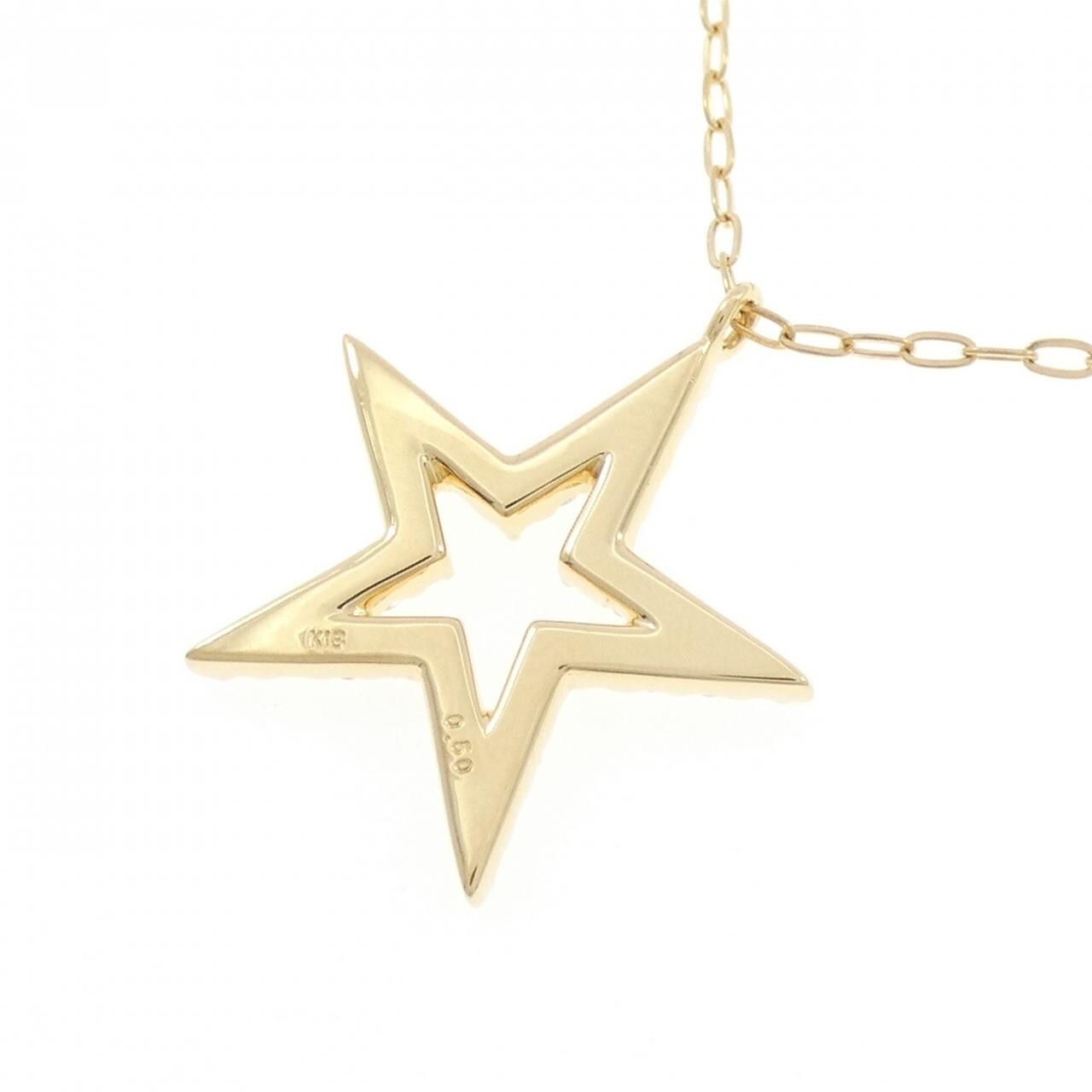 K18YG スター ダイヤモンド ネックレス 0.50CT