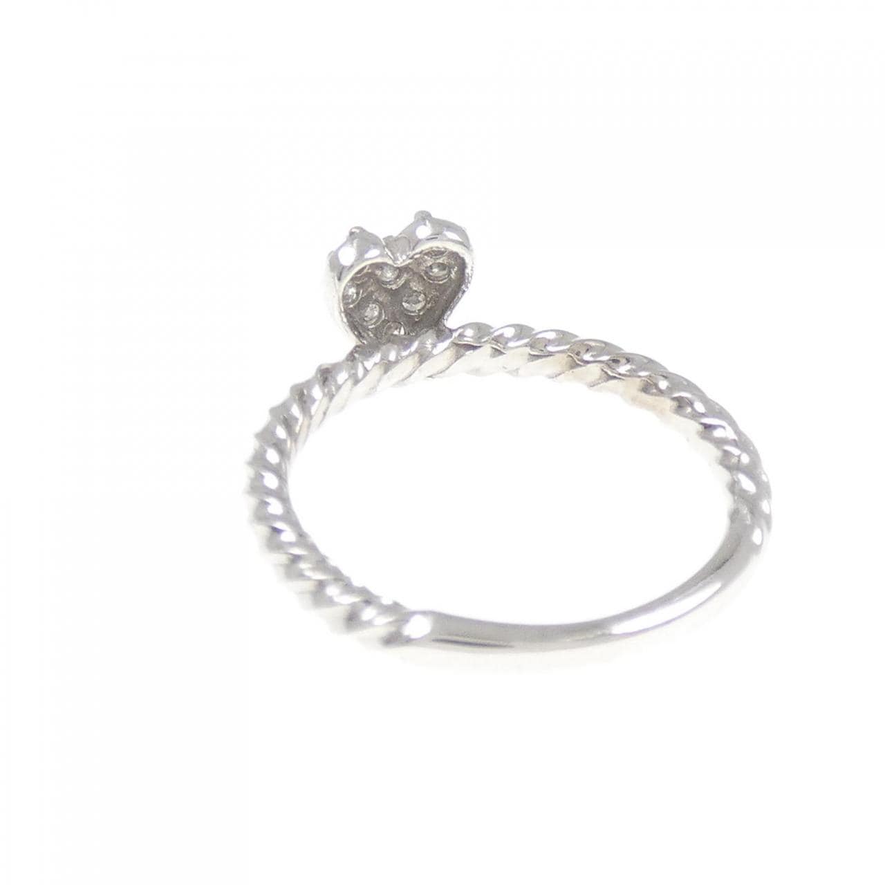 K14WG ハート ダイヤモンド リング