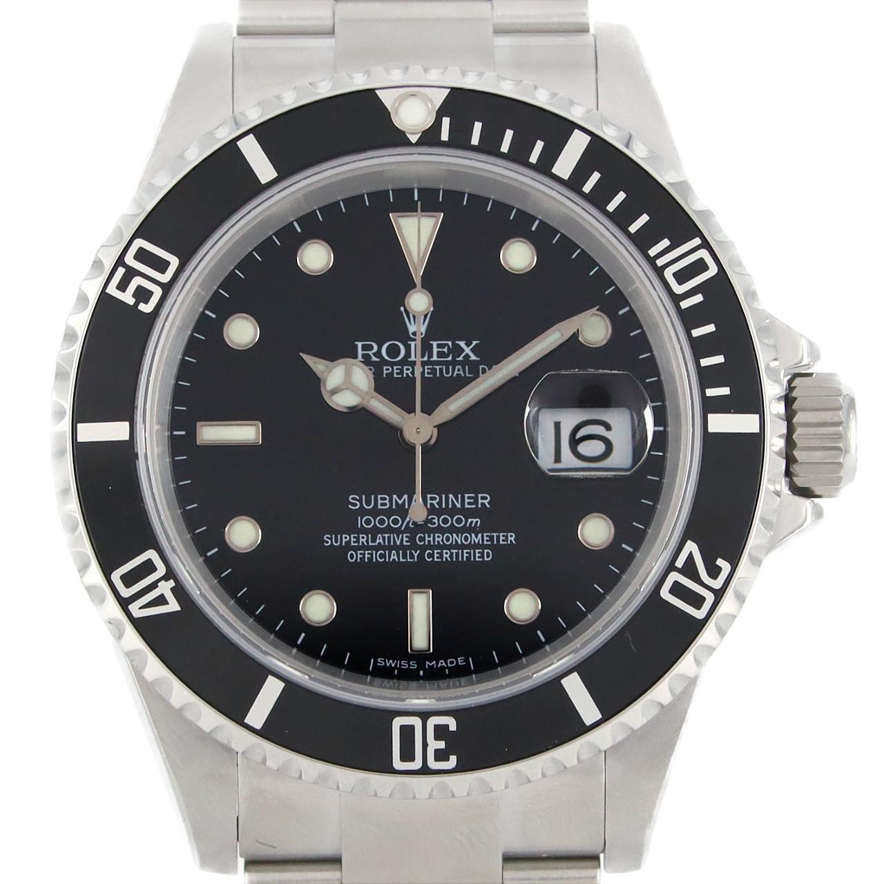 ROLEX Submariner Date 16610 SS自动上弦Z number