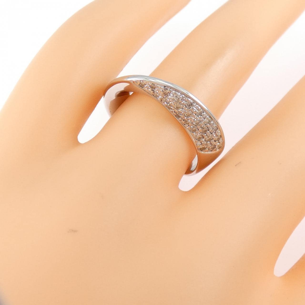 K18WG ダイヤモンド リング 0.5CT