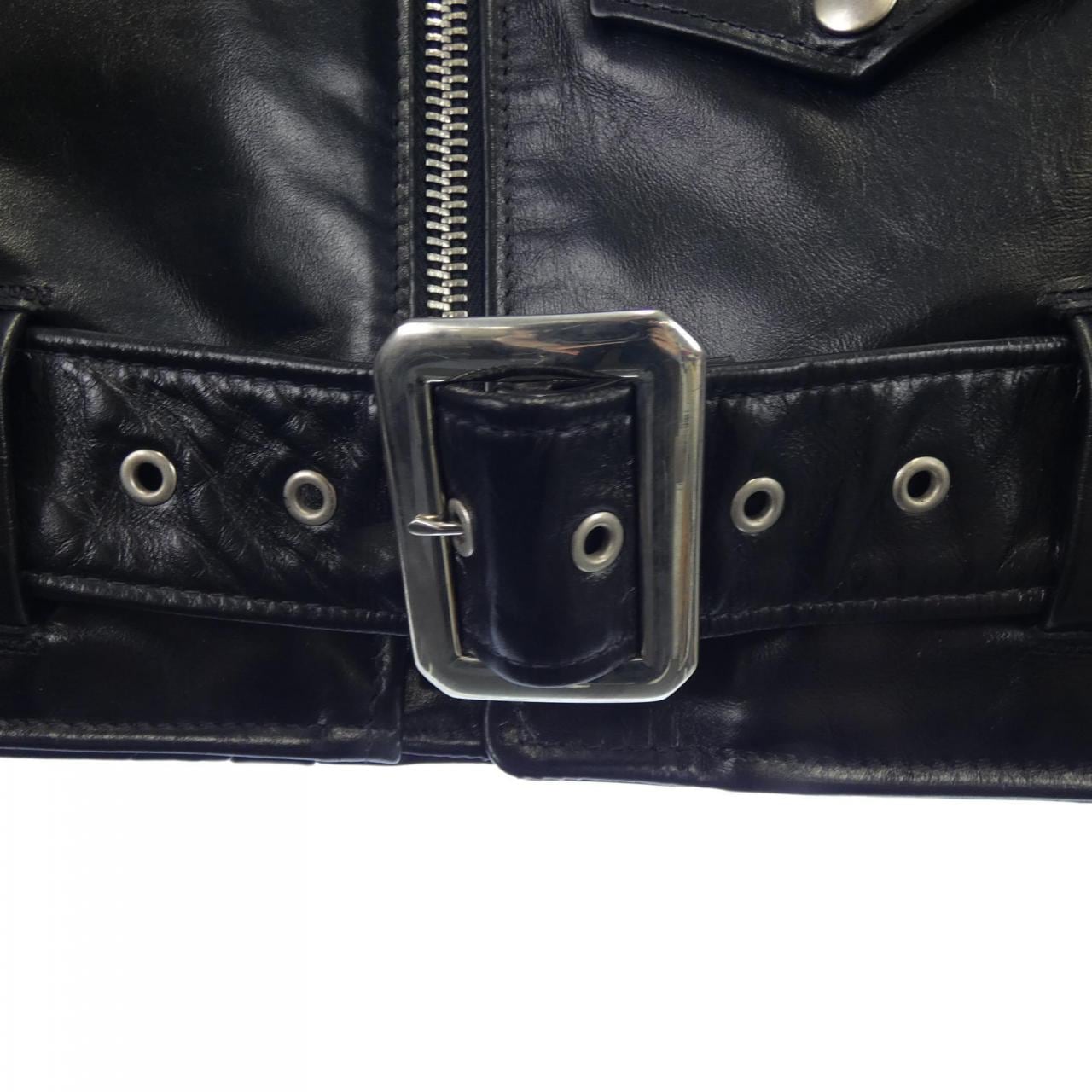 短外套SCHOTT皮革骑士夹克