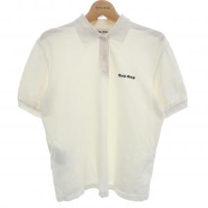 ミュウミュウ MIU MIU コットンピケ MIU MIU ロゴ MJN535 SOOO 14RW ポロシャツ