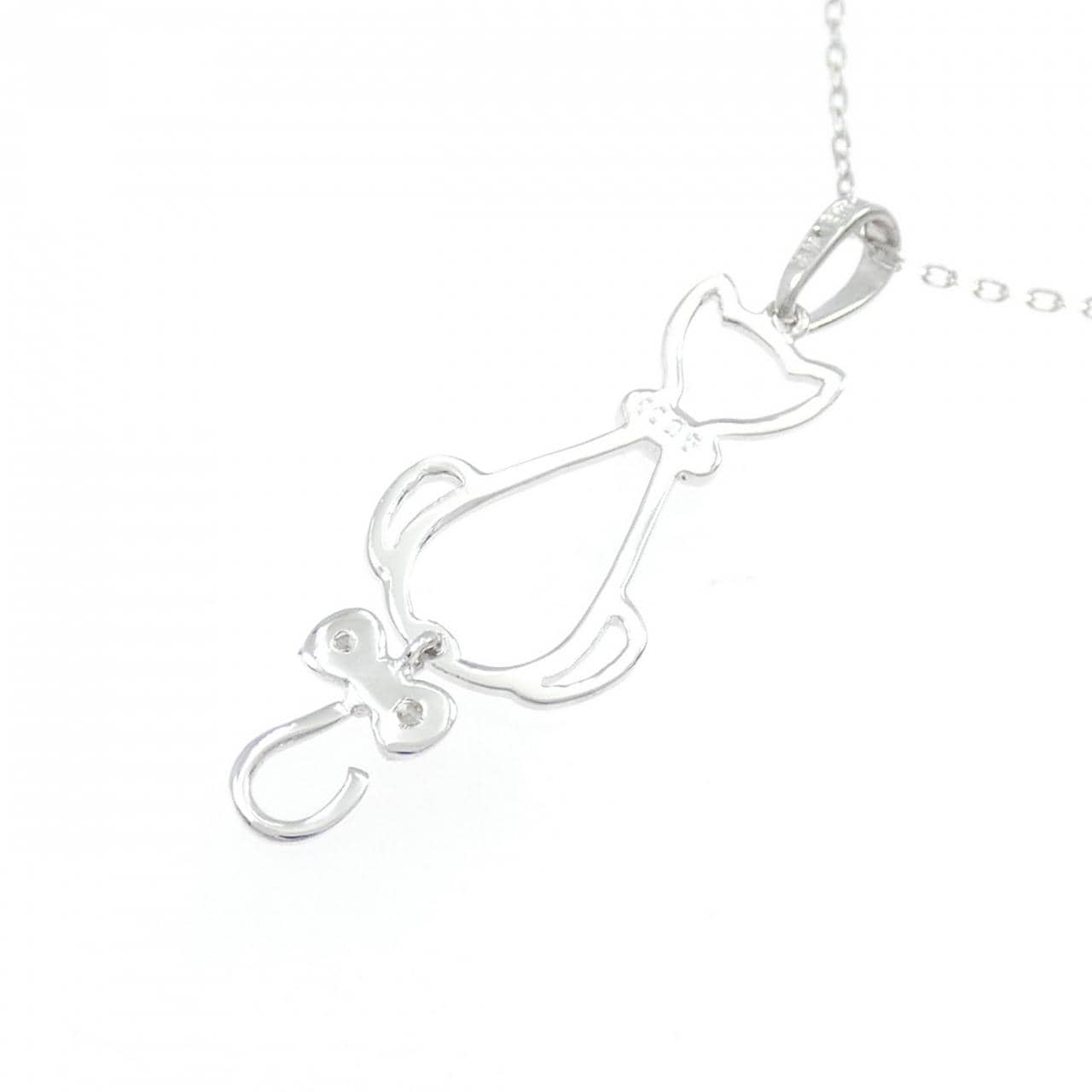 K18WG ダイヤモンド ネックレス 0.025CT