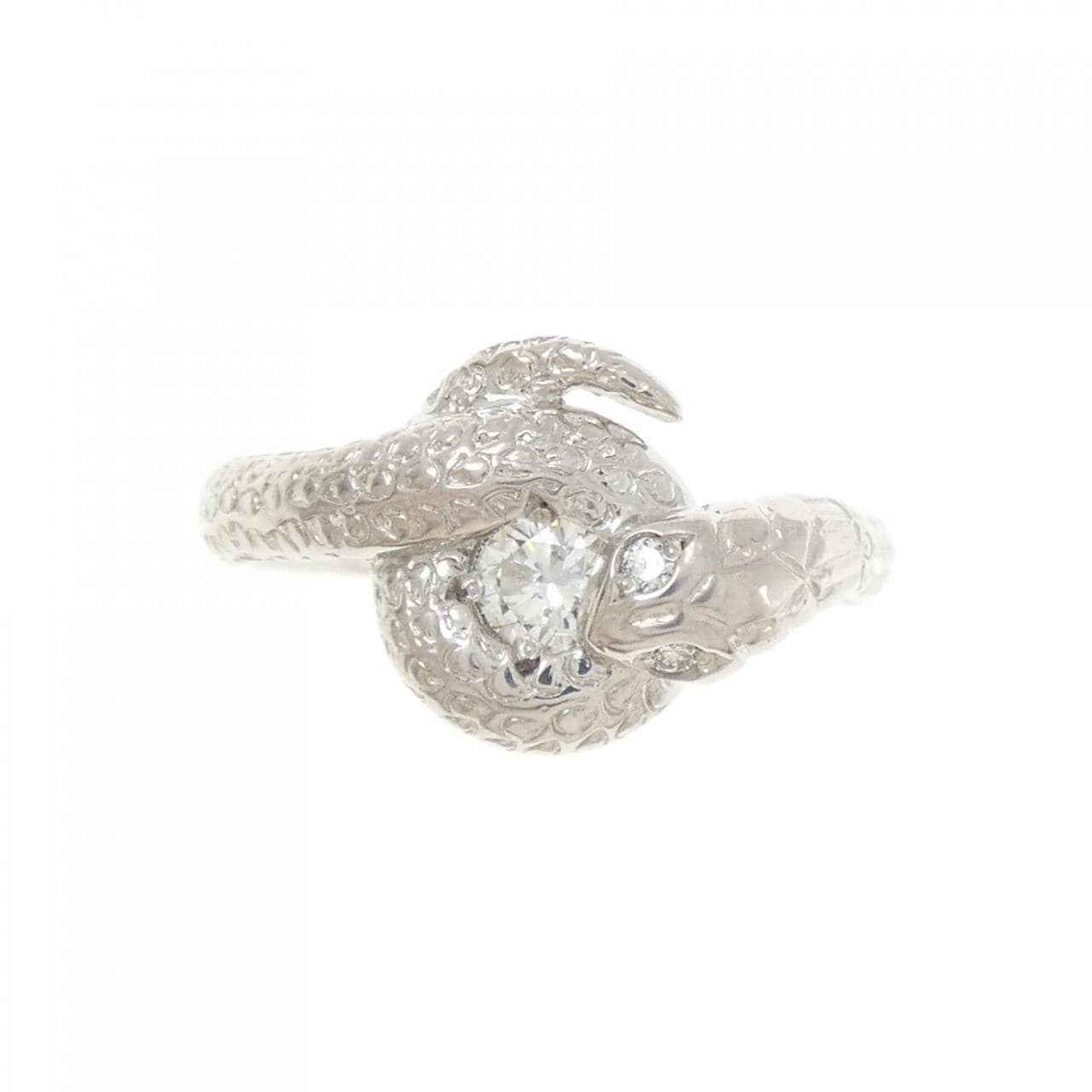 PT900 スネーク ダイヤモンド リング 0.24CT