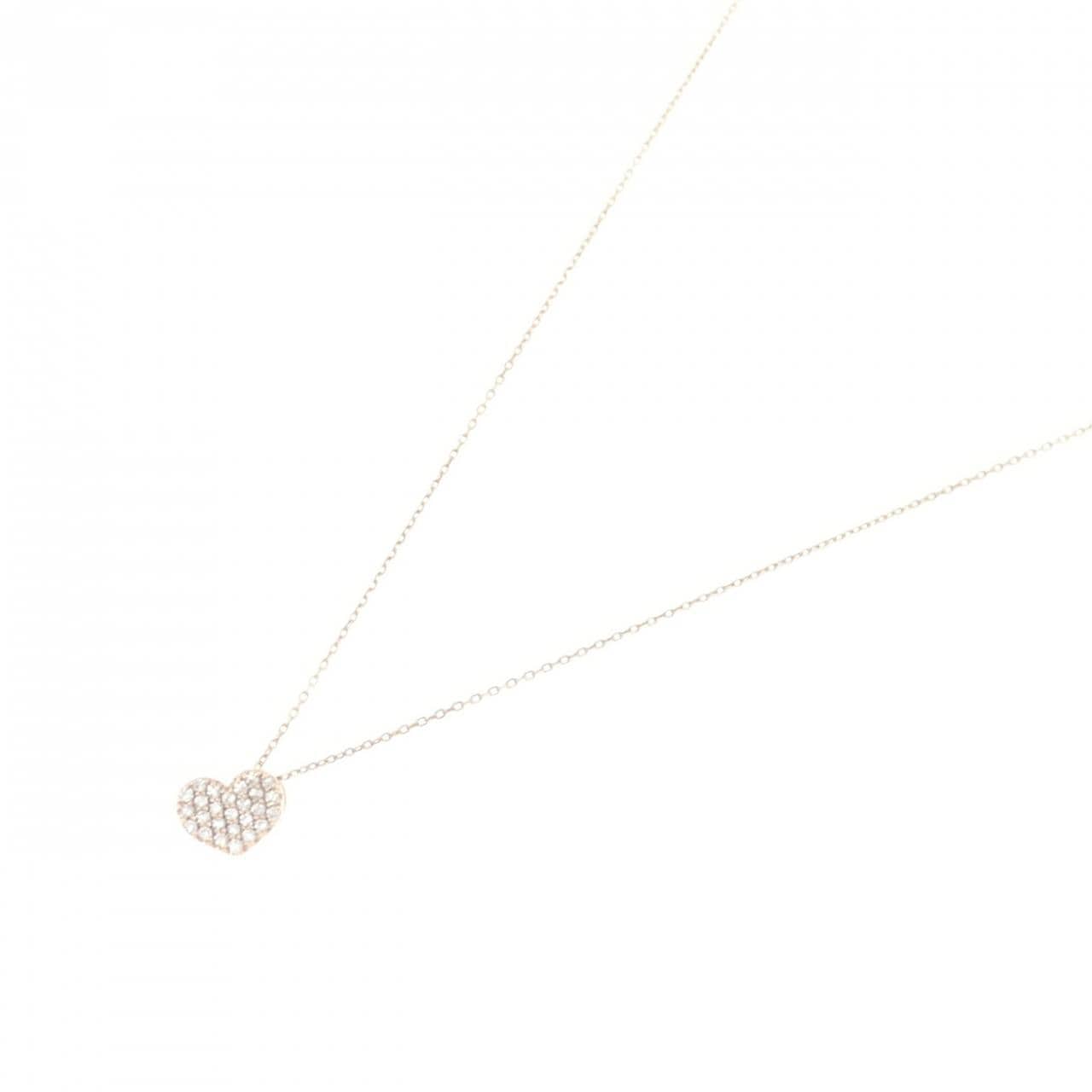 K10PG ハート ダイヤモンド ネックレス 0.02CT