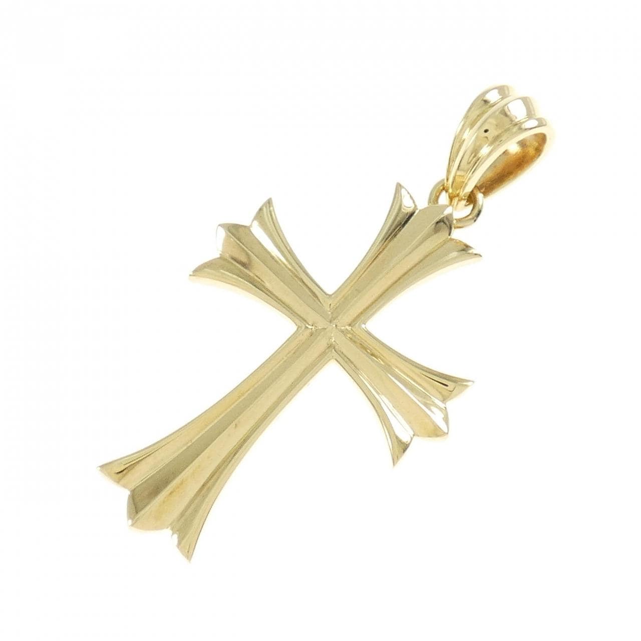 [BRAND NEW] K18YG cross pendant