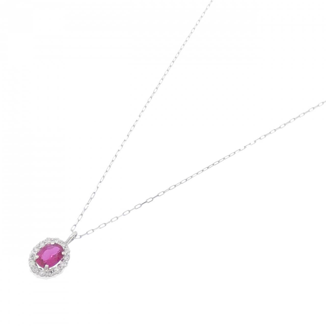 [BRAND NEW] PT Ruby Necklace 0.20CT