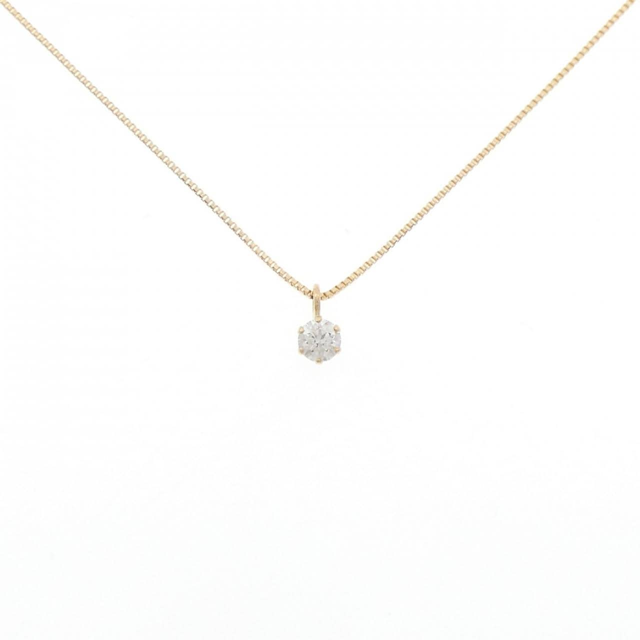 K18YG ソリティア ダイヤモンド ネックレス 0.121CT