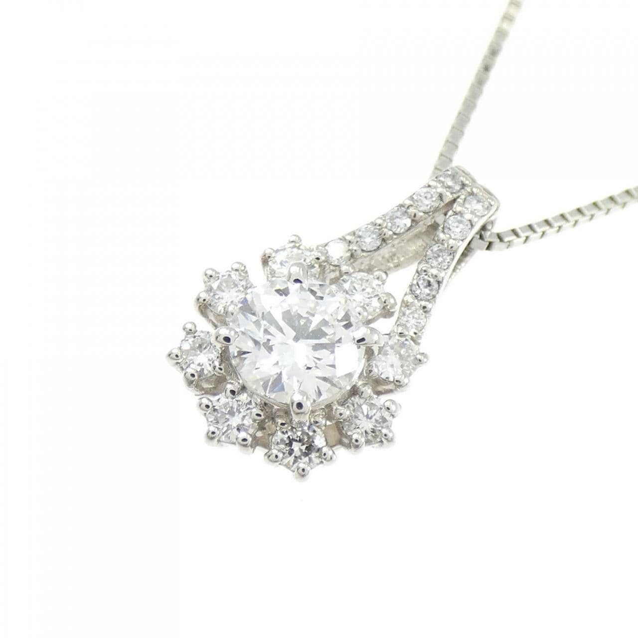 PT900/PT850 ダイヤモンド ネックレス 0.347CT D SI1 VG
