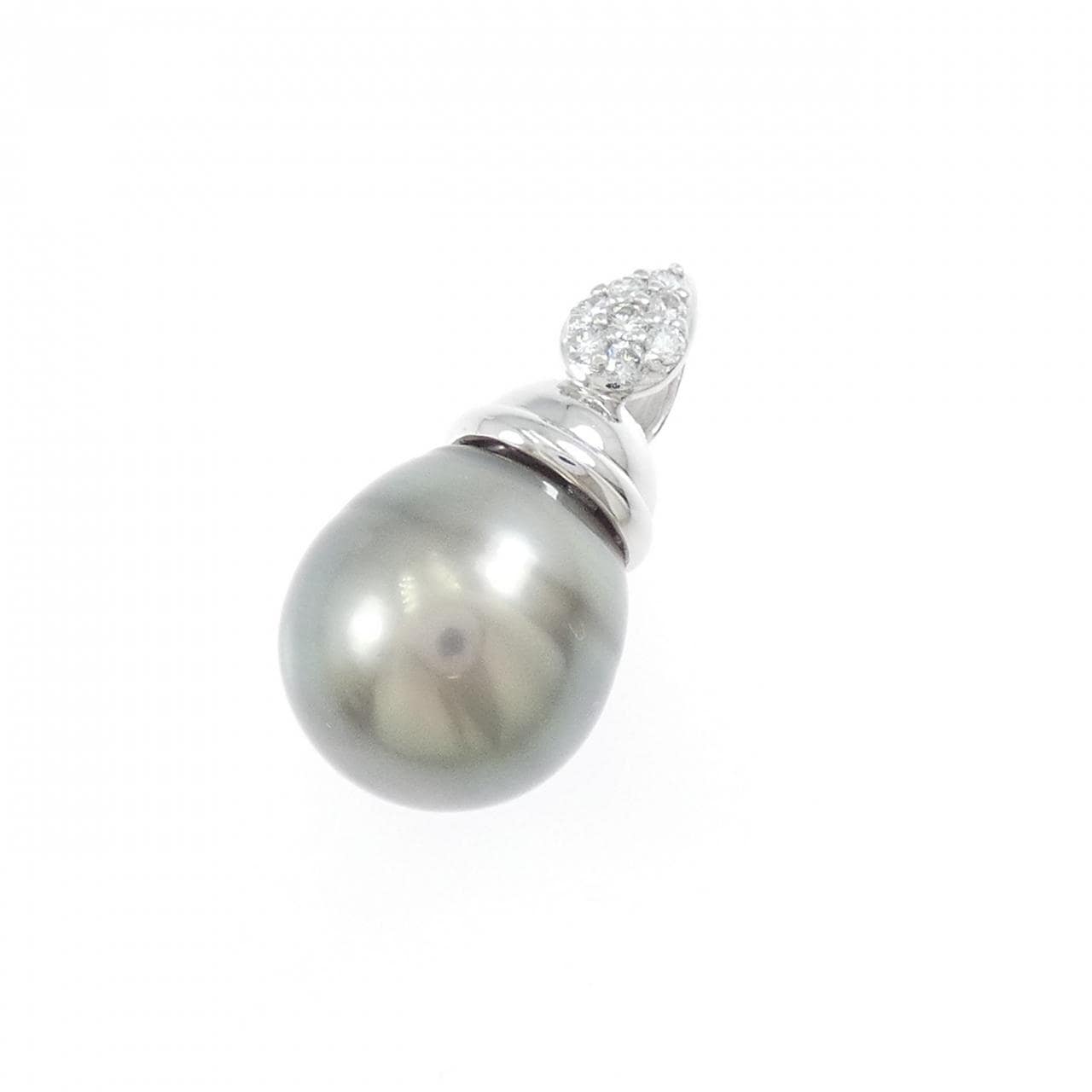 K14WG Black Pearl Pendant