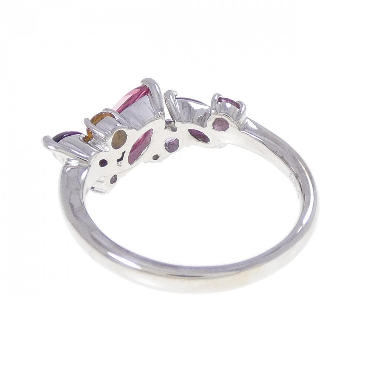 K18WG カラーストーン リング